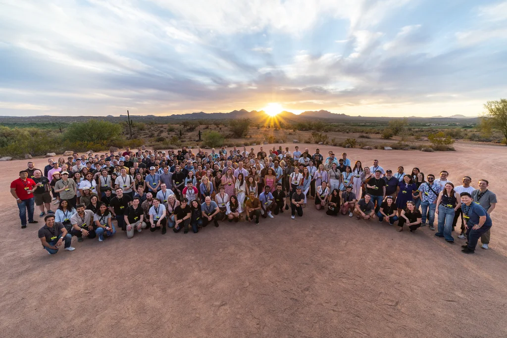 Tilt team members gathered outdoors